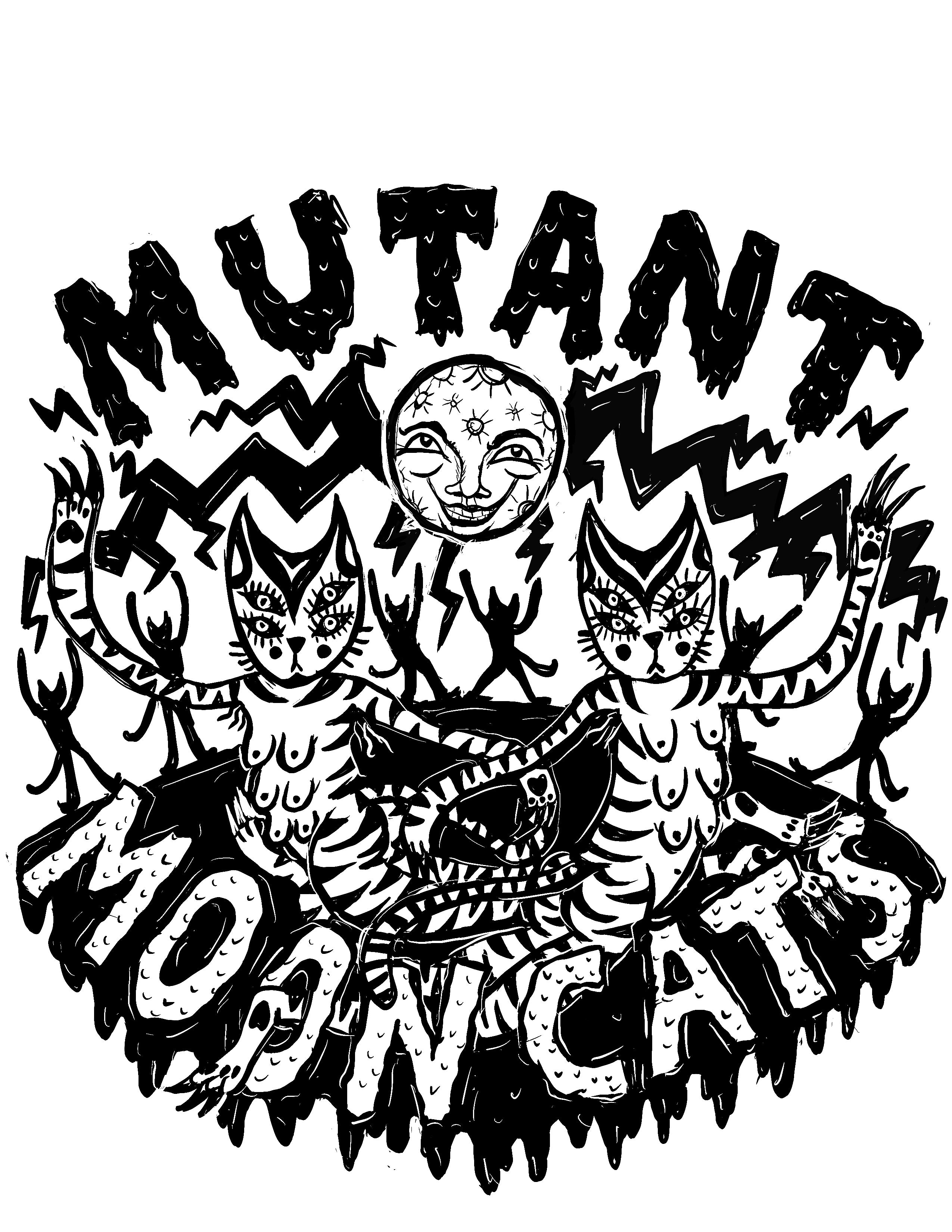 Mutant Moon Cat Design - MEDIUM